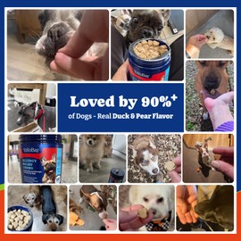 YoYoBay Dog Allergy Relief Chews – 180 Soft Chews, Duck & Pear Flavor - Immune Support & Itch Relief with Colostrum, Astragalus Root, 6-Strain Gut Health Blend, 2 Pack