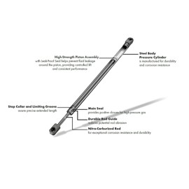 11.73 Inch 2Pcs Liftgate Trunk Struts Lift Supports Compatible With Mitsubishi Lancer 2008-2016 W/O Large Rear Spoiler Fr 11/2007 Shock Gas Spring Cylinder Rear Back Tailgate Hatch