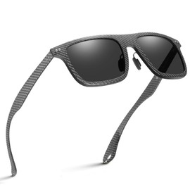 DUCO 8325 Men's Sunglasses, Polarized Sunglasses, Full Carbon Fiber Design, For Driving, Fishing, Sunglasses, UV Protection, Wellington, Stylish, gunmetal-grey