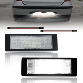 GSOWO LED Number Plate Light for E81 E87 F20 F21 E63 E64 F06 F12 F13 1 Series 6 Series Z4 E86 E85 E89, [Durable & Efficient] High Quality Can-Bus Error Free 18 SMD Number Plate Light, Pack of 2