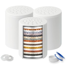 3 Pack Shower Filter Replacement Cartridge, 20 Stage Shower Filter for Hard Water, Compatible with Any Similar Design, Reduces Chemicals & Chlorine, High Output