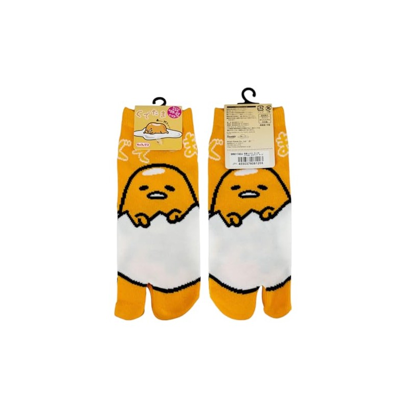 Gudetama Men's Tabi Socks/Logo Up Large Sanrio