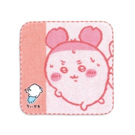 Chiikawa Carrying Towel Handkerchief, Pink, Old Book Shop, Crab 41-1380080, Approx. 9.8 x 9.8 inches (25 x 25 cm)