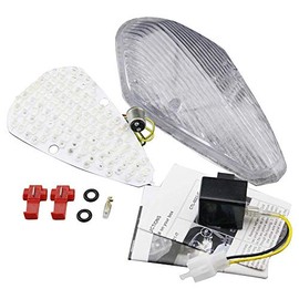 Mallofusa Motorcycle Integrated Taillight LED Brake Tail Light Compatible for Honda VTX 1300 REYRO VTX 1800/1800T RETRO 2002 2003 2004 2005 2006 2007 2008 Clear Lens