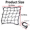 Motorcycle Cargo Net, 2Pack 15.7"x15.7" Heavy Duty Bungee Net Stretches