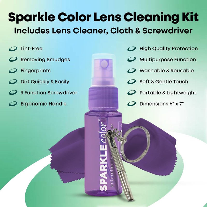 OPTIPAK Sparkle Anti-Reflective Safe Lens Cleaner & Repair Kit –