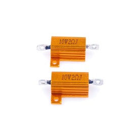 LM YN 10 Watt 2 Ohm 5% Wirewound Resistor Electronic Aluminium Shell Resistor Gold (Pack of 2)