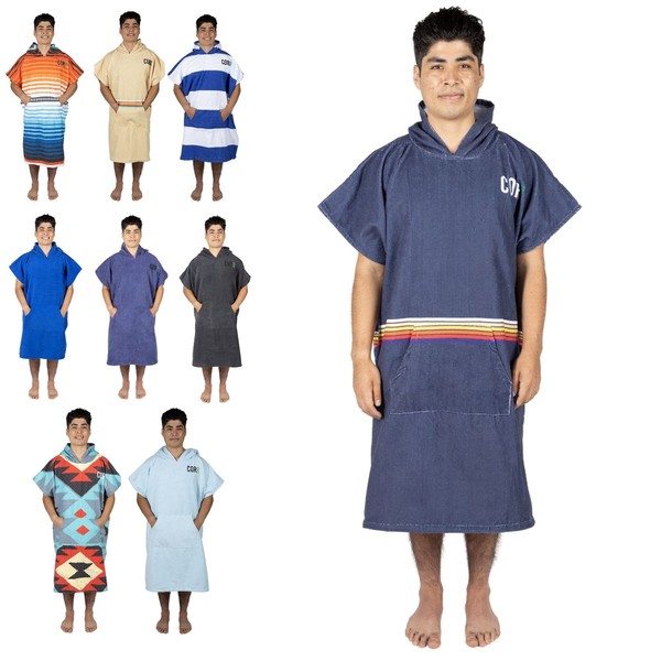 COR Surf Poncho Changing Towel Robe with Hood and Front