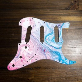 The Woodstock psychedelic, 11 hole, SSS Strat pickguard - Color: Pickup variations, Specification: 11 hole SSS Lefty