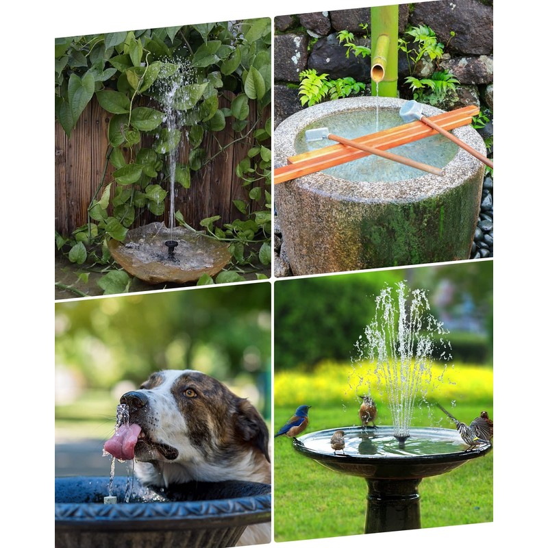 Biling Solar Water Fountain for Bird Bath, 3.5W Solar Water