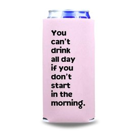 Funny Slim Cooler, Funny Skinny Coolies, Funny Gag Gift and Girlfriends Gift, Funny Party Favor, Spiked Seltzer Coolie (Blush)