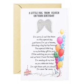 RF&CM Pocket Hug From Heaven on your Birthday | Pocket Hug | Letter from Heaven | Birthday Gift | Bereavement | keepsake | Sympathy Gift | Loss