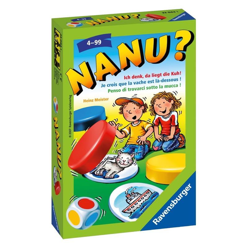 Ravensburger 23063 - Nanu? Mitbringspiel für 2-4 Spieler, Merkspiel ab