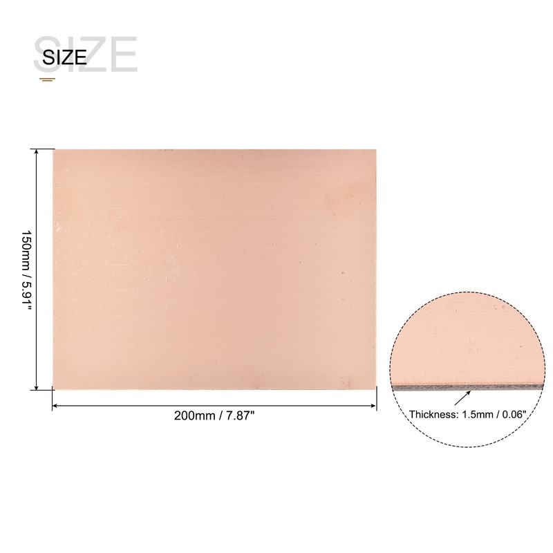 sourcing map Pack of 2 PCB Copper Laminate Board 200