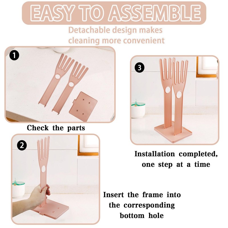 Bntyok Kitchen Gloves Holder Mitten Dryer Reusable Plastic Washing Rack