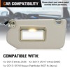 Left & Right Sun Visor with Light for 2013-2018 Nissan