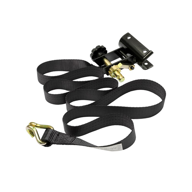 Ladder Rack Ratchet Straps with J-Hook (4PCS), 2" Black Round