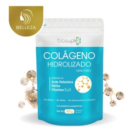 Colágeno Hidrolizado Puro 100% Peptipus® Biosuple De 300g Sin sabor