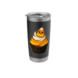 Candy Corn Cupcake Stainless Steel Insulated Tumbler