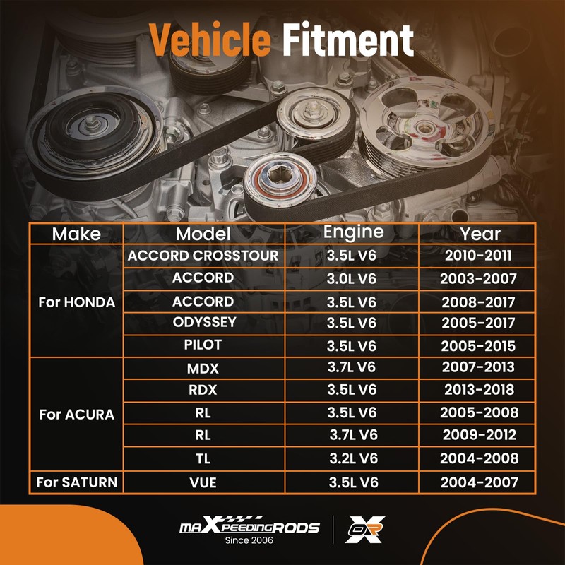 maXpeedingrods Timing Belt Kit with Water Pump for Acura MDX