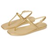 Crocs Women's Miami Thong Sandal Metallic Gold 8 Medium