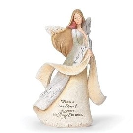 Roman Cardinal Memorial Angel Heavenly Blessings Figurine, 8.75-inch Height