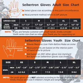Seibertron SPS-5 Unisex Touchscreen Road Racing Motorcycle MTB Sports Gloves Also fit BMX MX ATV Mountain Bike Bicycle Cycling Off-Road/Dirt Bike Motocross etc Half Finger Adult Orange S