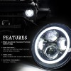 Unbranded 7" Inch LED Headlights + Smoke Tail Lights Combo