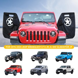 RERPRO Door Storage Bags Compatible with 1976-2025 Jeep Wrangler YJ TJ JK JL 4XE Gladiator JT Accessories Car Doors Storage Cover with Hangers Design, Hinges Cut, Mirror Organizer Bag, Handles, 2 Pack