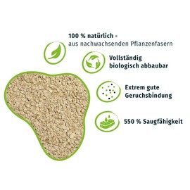 PRIMOX® Natürliche Katzenstreu aus Pflanzenfasern 8 L | Umweltfreundlich & Biologisch Abbaubar | Leichtes Gewicht | Geruchshemmend | Praktische Verpackung