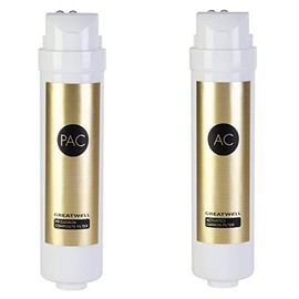 GREATWELL F2ROG400 High Capacity 6-Month Filter Set 400 GPD Tankless Reverse Osmosis (RO) Water Filtration System Stage 1 and 3