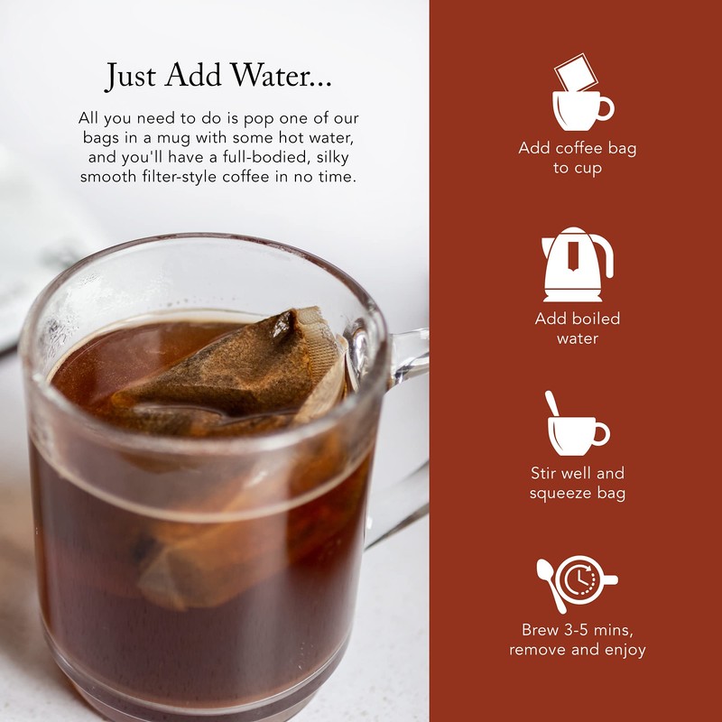 Cru Kafe Coffee Bags, Strong Big Bodied & Smoky-Sweet, 30