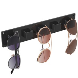 MaxGear Sunglasses Organizer Black, Wall Sunglasses Holder, Acrylic Glasses Display, Eyeglass Storage for Multiple Glasses for Office & Home Decor, Unique Gifts for Husband, Women & Girls, 1 Pack