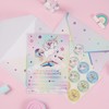 WERNNSAI WERNNSAI 24PCS Unicorn Party Invitation - Rainbow Unicorn Party
