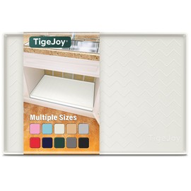 TigeJoy Waterproof Mat for Under Sink 25" x 22" - Various Sizes Fit for Bathroom and Kitchen Cabinets - Easy to Clean, Durable Under Shelf Liner, Non-Slip Surface, Eco-Friendly Material Drip Tray