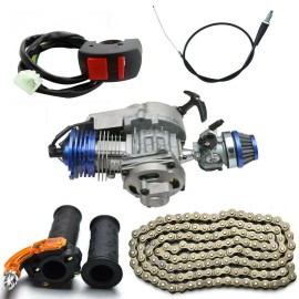 Unbranded/Generic 49CC 2 Stroke Engine Motor kit Pull Start for Pocket Bike Mini Dirt Bike ATV