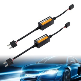 NGHAY H7-2PC LED Headlight Decoder Eliminates Radio Interference, Fault Lights Prevent Headlight Flashing, and Alarms