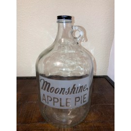 Glass Jug 1 Gallon Glass Jug With Sandblasted Moonshine Apple Pie Lettering