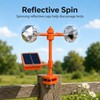 Solar Bird Repeller with Reflective Wind Spinner and Audible Sounds