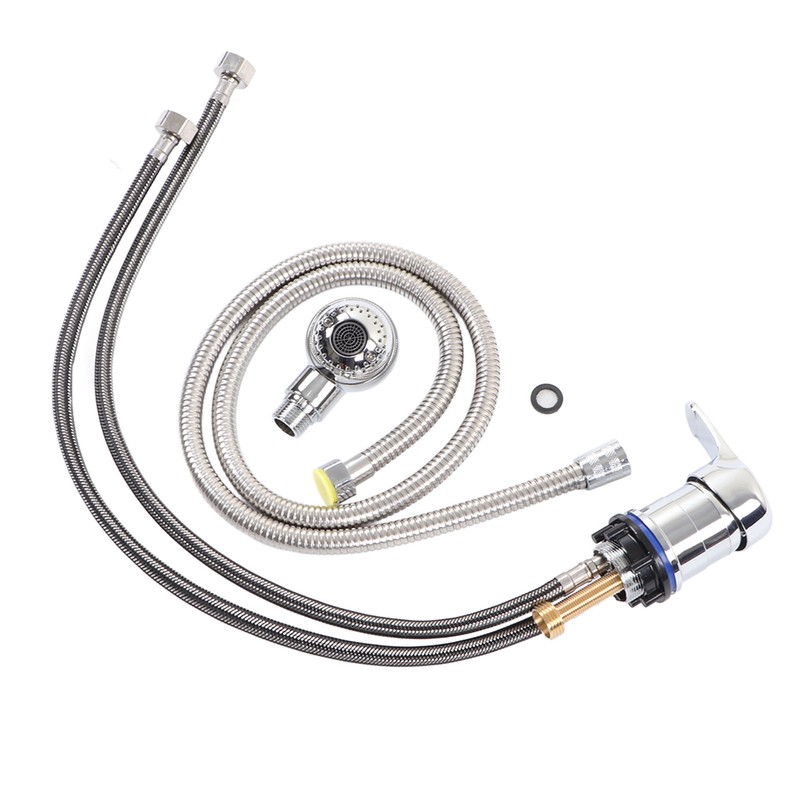 Salon Shampoo Bowl Sink Faucet Sprayer Kit Hot Cold Switch
