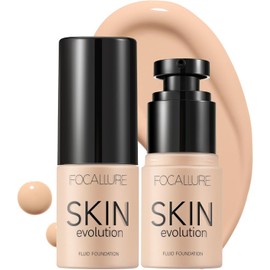 FOCALLURE - 2 en 1 Base de Maquillaje Total y Corrector, Skin Evolution
