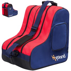 Hytiland Breathable Roller Skate Bag - Adjustable Shoulder Strap, Large Capacity for Kids & Adults - Fit Inline, Ice & Roller Skate Accessories - C Blue