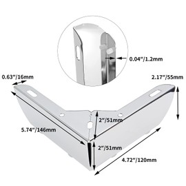 Cionyce 4 Pack Furniture Legs 2 Inch Height, Minimalist Design Furniture Feet Metal Sofa Legs Replacement for Sofa Coffee Table Cupboard Cabinet TV Stand Feet, Silver, 5.74 Inch Length