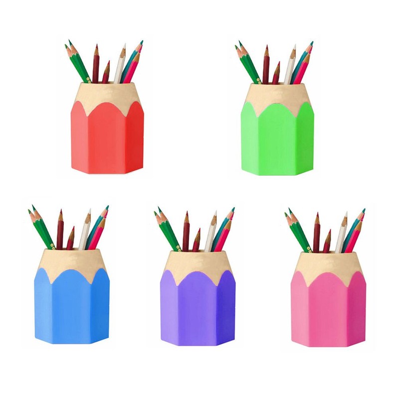 GlobalDeal Direct 5 Pack Creative Pencil Tip design Pen Vase