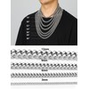 Stainless Steel Cuban Link Chain Necklace Trendy Women Men Jewelry