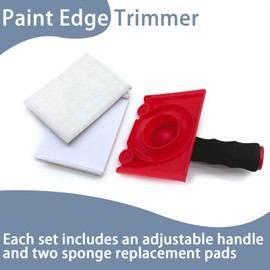 LUTQ Paint Edger Tool for Walls, Edge Painting Tool Plus Replacement Pads, Easy-to-Use Edge Painting Tool and Trim Trimmer Edger - Suitable for High Ceilings, Corner & Trim Painting