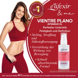 Elifexir Intensive Vientre Plano Oil | Models, Drains, Tightens and Firms the Belly | With Pink Pepper and White Grapefruit | For Men and Women | 100 ml