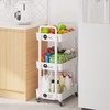 Laiensia 3-Tier Rolling Cart with Wheels,Multifunction Utility Storage carts, Kitchen