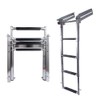 4-Step Ladder Stainless Steel Under Platform Sliding Ladder Boat Boarding