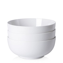 Garvee 64 Oz Ceramic Soup Bowls Set of 3, 8" Serving Bowls for Kitchen, Porcelain Mixing Bowls for Soup Salad Cereal Oatmeal Fruit Rice, Dishwasher & Microwave Safe